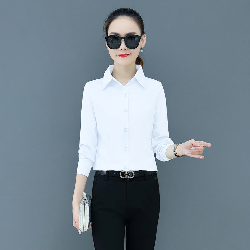 Women's Long Sleeve Slim Fit Slimming Business Shirt