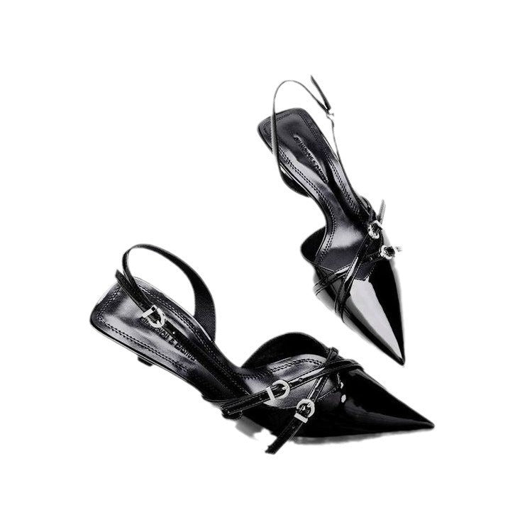 All-Match Pointed Stiletto Heel High Heels With Buckle